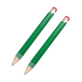Bohue 2Pcs Wooden Jumbo Pencils Funny Pencil Toy Decorative Props Office School Supplies Novelty Pencil Prop for Gift (Green)