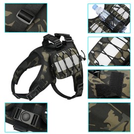 ATOOZOO Mochila Ajustable para Perro,Mochila de Senderismo,Bolsa de Viaje para Perros, Medianos, Grandes y Extragrandes (L, Camo)