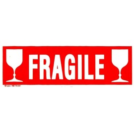 'Agipa 119208 Notice No Peel Labels Fragile – 60 x 190 mm