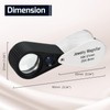 Jewelers Loupe Magnifier, Foldable Jewelry Loupe 10X + 25X, Eye
