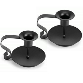 Portavelas de Hierro, 2 Piezas Retro Taper Candelabro Hecho A Mano Candelabro Stand Home Candlelight Cena Decoración