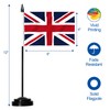ANLEY UK Deluxe Desk Flag Set - 6 x 4