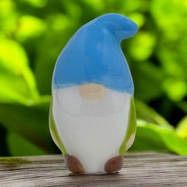 MIJOMA Mini Gnomes Set - 4 Pieces, Hand-Painted Ceramic Gnomes, 3 x 5 cm, Lucky Charm & Decoration, Perfect Gift for Christmas and Birthday (Set 1)