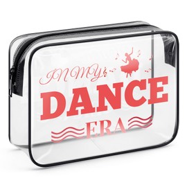 Dance Gifts Dancer Makeup Bag Dance Recital Gifts for Girls Clear PVC Toiletry Zipper Pouch Christmas Birthday Graduation Gifts for Dance Teams Ballet Dance Sister Friends Dance Teacher Cosmetic Bag