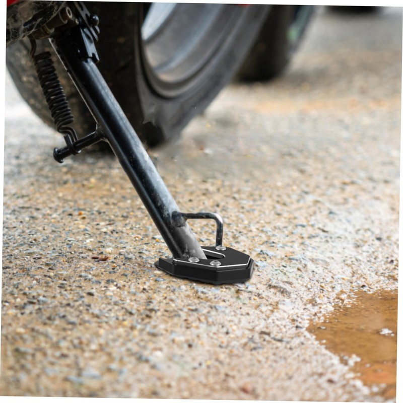 Mikinona Motorcycle Kickstand Pad Slip Support Plate for Side Stand