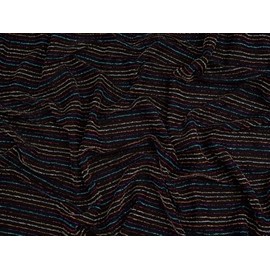 Minerva Sparkle Stripe Jersey Knit Fabric Rainbow - per metre