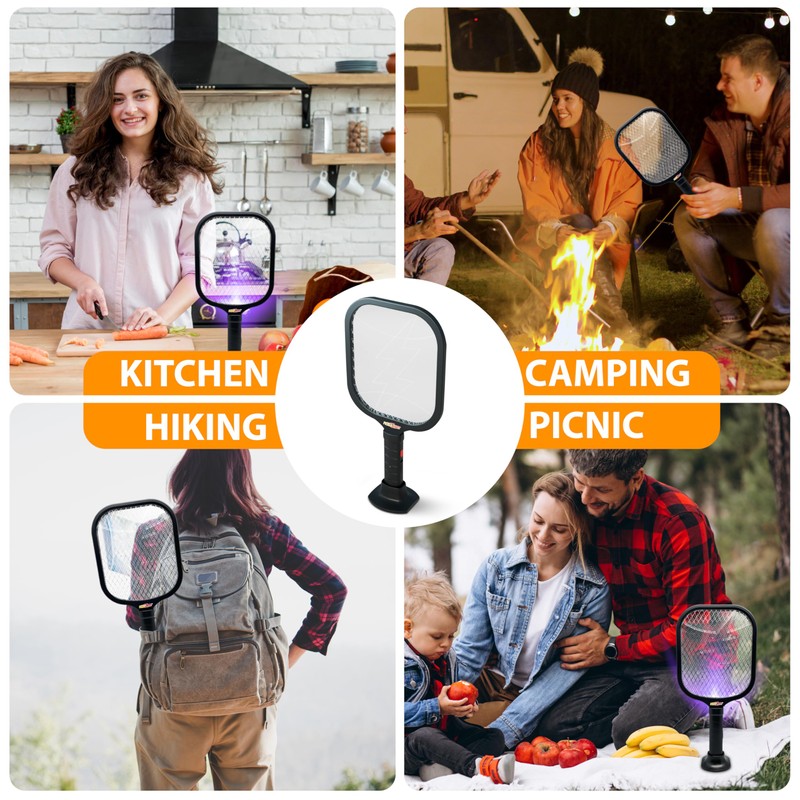 Electric Fly Swatter Racket, Mosquito Zapper Racket, Fly Zapper for