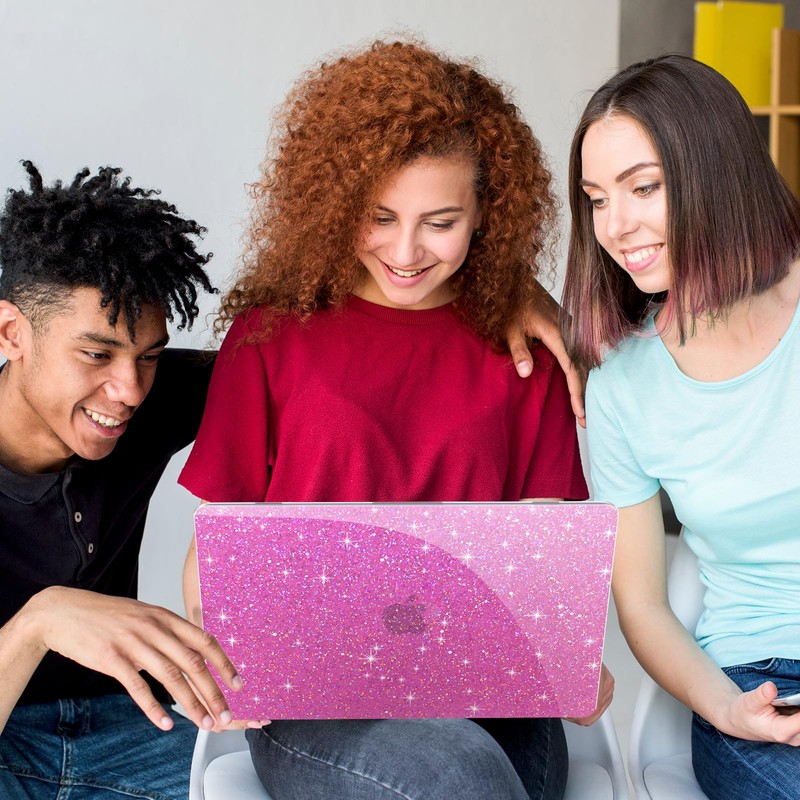 AKIT Compatible with MacBook Pro 14 inch Case Sparkly 2025-2021