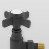 VANCOCO Angled Traditional Radiator Valve (Pair) - Traditional Chrome Radiator