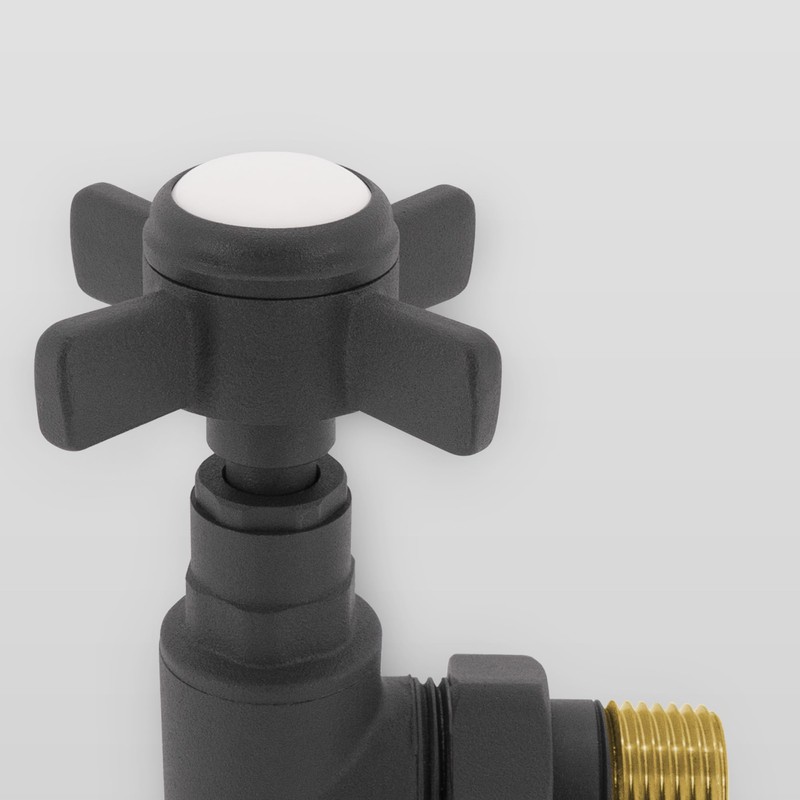 VANCOCO Angled Traditional Radiator Valve (Pair) - Traditional Chrome Radiator