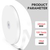 CJESLNA White Satin Ribbon, 3/8Inch(10mm) 100Yards Double Sided Solid Polyester