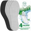 TULMERO Insoles - 4 Pairs of Activated Carbon Shoe Insoles,