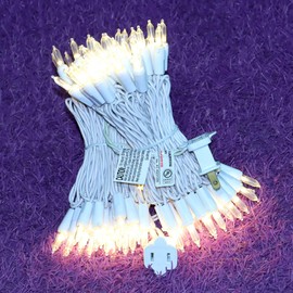 LUCKY SHINE 100 LED Warm White Christmas Lights, UL Certified and Commercial Grade White Wire String Lights 35 FT, for Indoor and Outdoor Christmas Trees, Party, Garden, Patio.