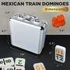 Queensell Mexican Train Dominoes Set with Numbers, Double 12 Dominoes