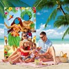 DTOFOOT Luau Couple Photo Door Banner Hawaiian Party Decorations Tiki