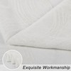 XWZO Linen Sheer Valance for Windows Solid Semi Transparent Curtains