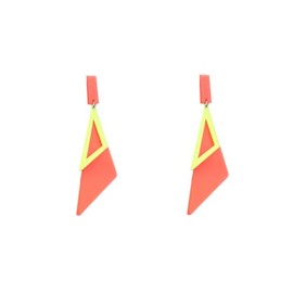 Retro 80s 90s Neon Earrings Acrylic Triangle Star Creative Exaggerated Fluorescent Earrings for Women's Party Jewelry Gifts-3