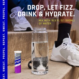 Propel Fitness Water Tablets, Berry, 10 Count Tube, (Pack of 8)