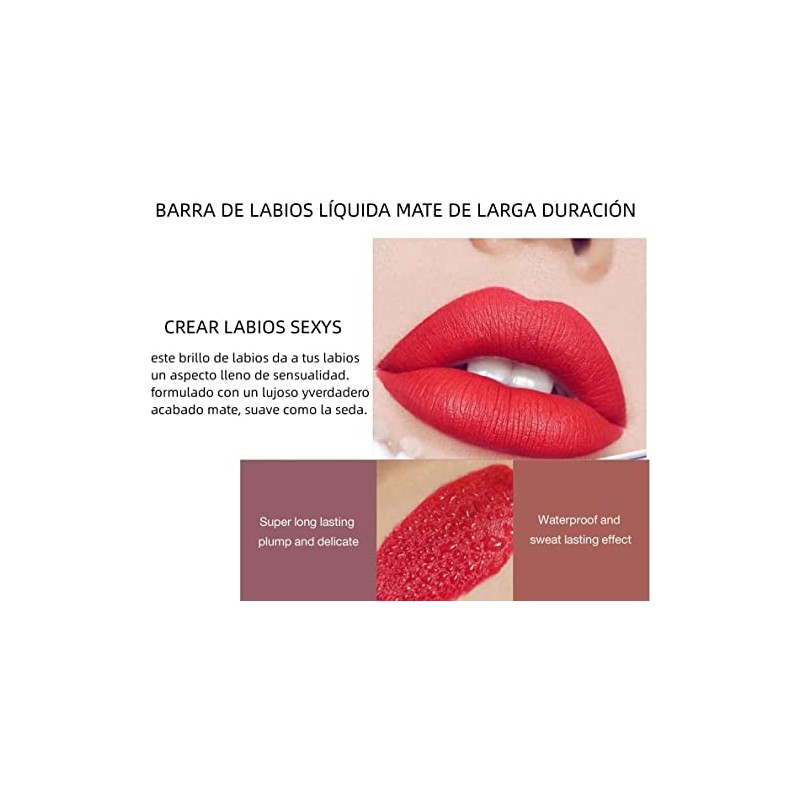 Labial Mate 6 Piezas Pintalabios Lápiz Labial Pinta Labios Juego