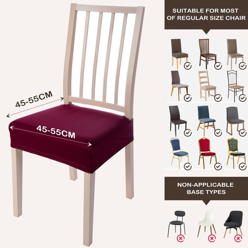 Viste tu hogar Pack of 4 Dining Room Chair Covers,