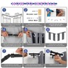 Mayrhyme Black Double Corner Window Curtain Rods with Aluminum End