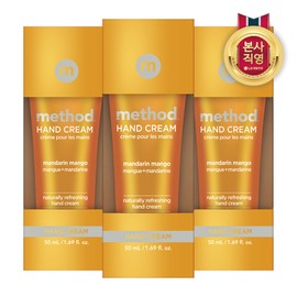 LG생활건강 메소드 핸드크림 50ml 만다린망고향 x 3개 Method Hand Cream 50ml Mandarin Mango Scent x 3