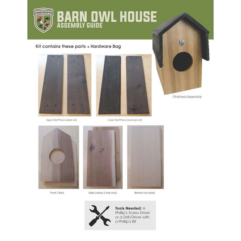 Heath Outdoor Products GK-BOH: Gamekeeper Barn Owl House – Cedar