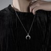 Lattd Moon Necklace 925 Sterling Silver Celtic Knot Crescent Moon