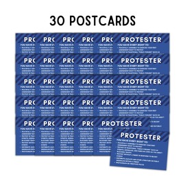 Lashicorn Know Your Protest Rights Reference Post Card Wallet 30pk 4x6' Police Poster Freedom of Speech Guide Constitutional America Law