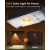 JOFIOS Solar Fence Lights Outdoor, 8 Pack, 50LM Ultra Bright,