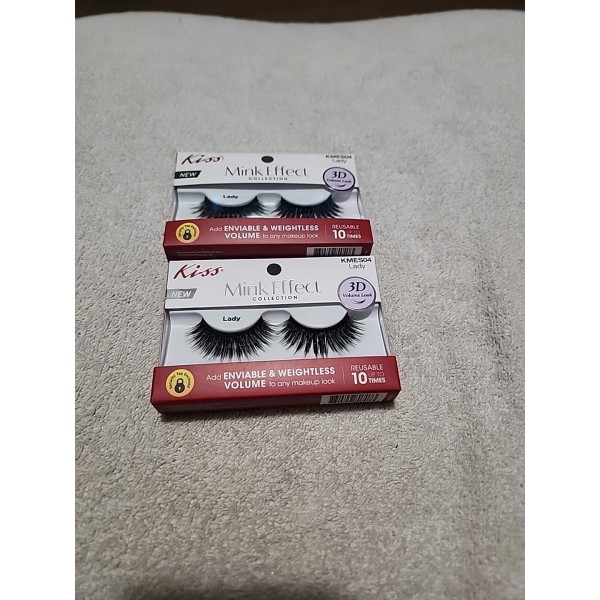 Kiss Lot of 2 New Kiss Mink Effect Collection Lashes