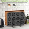 LAEMYFYRE Kitchen Organizer Rack - 4-Slot Heavy-Duty Holder for Cutting