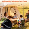 Heavy Duty Telescoping Tarp Poles, Set of 4-4-Section Adjustable 3.1FT