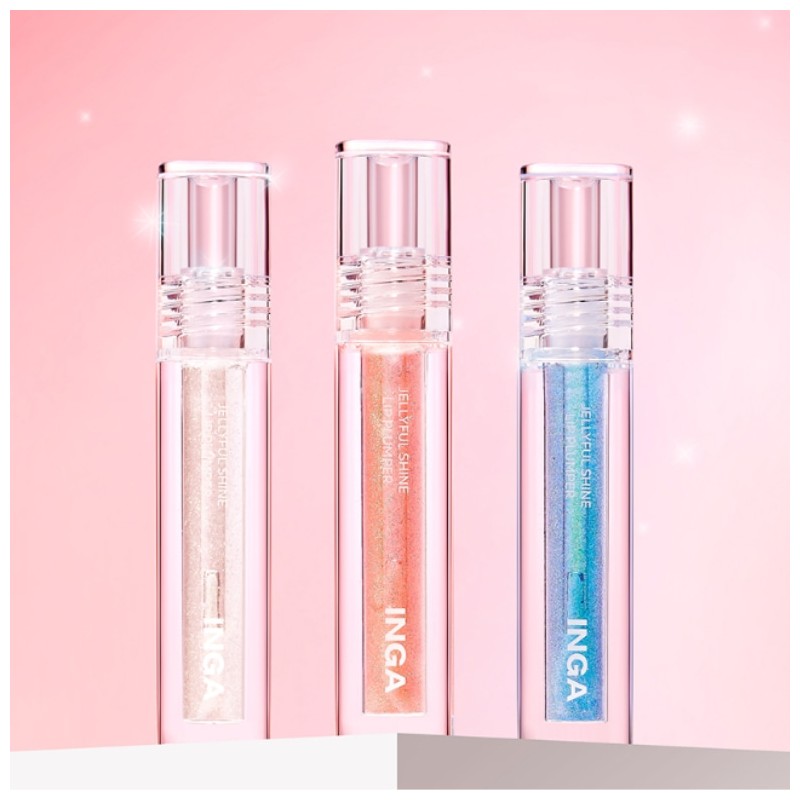 INGA Jellyful Shine Lip Plumper 3.5g, Color:Peach Fizz