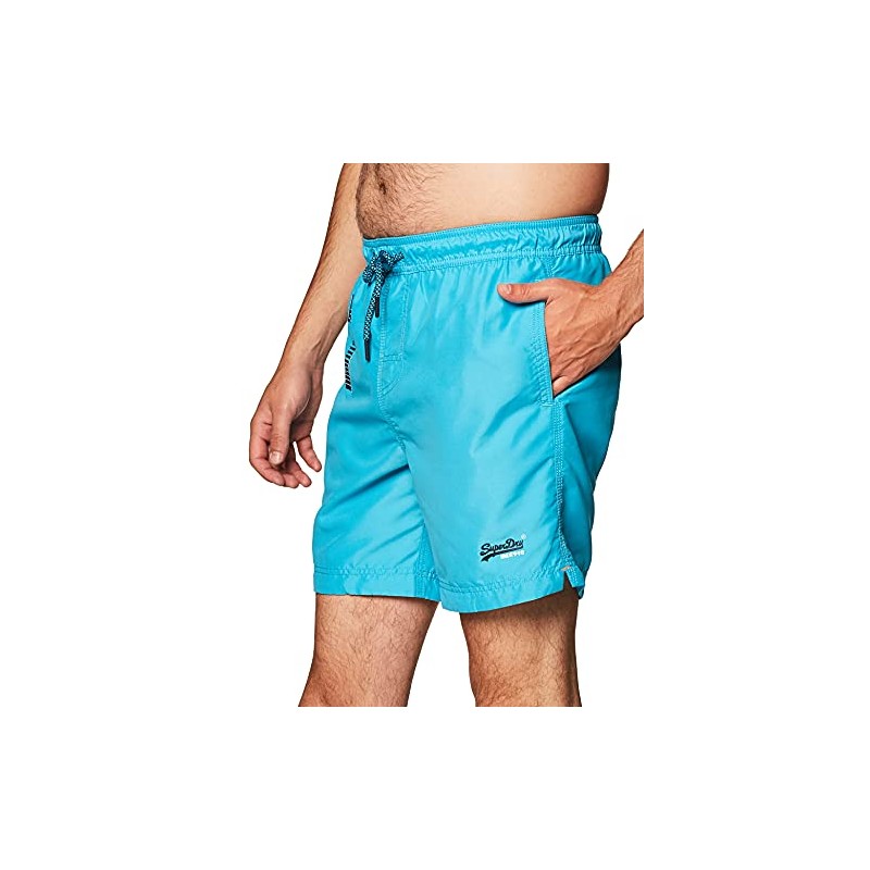 Superdry Waterpolo - Bañador para Hombre, Azul Océano, Small
