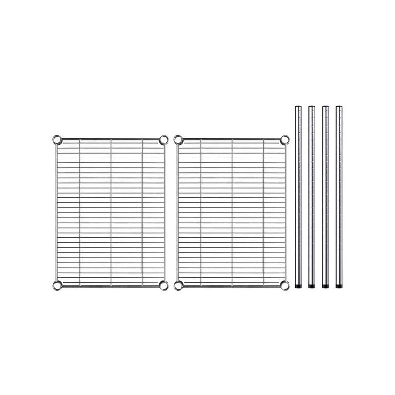 PRO&Family 18" x 24" NSF Chrome 2 Wire Shelf Kit