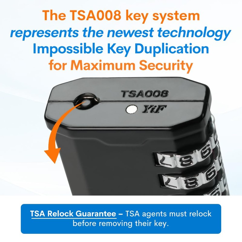 Forge 4-Digit TSA Approved Travel Locks – Heavy-Duty Combination Padlock