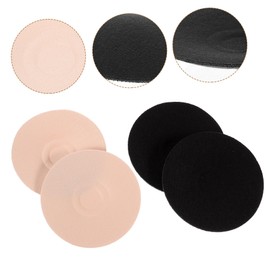 OATIPHO 6pairs Reusable Cotton Breast Pads Soft Invisible Nipple Covers for Breastfeeding Cotton Comfortable and Breathable Skin Tone Black