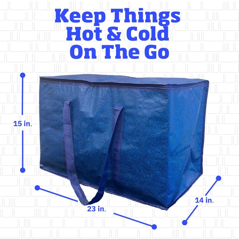 DURASACK XXXL Insulated Food Delivery Bag – 23”x14”x15” Reusable Catering