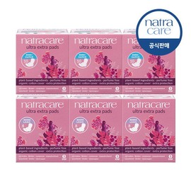 Natracare Ultra Extra Pads bundle of 6, 2) 3 extra medium size + 3 large extra pads / 나트라케어 울트라엑스트라 패드 6개 묶음구성, 2) 엑스트라 중형3개+대형3개
