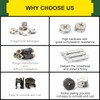 Tanbupu 115PCS Cam Locks for Furniture,3-in-1 Eccentric Hardware Wheels, Cam
