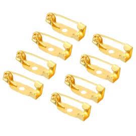 YOKIVE 150 Pcs Safety Bar Pins, Brooch Clasp Pin Backs | Badge Crafts Making Great for Name Tags, Jewelry Making (Gold Tone, 15mm)