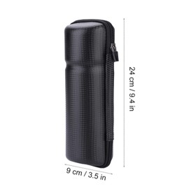 Eddwiin Bottle Cage Tool Bag Bicycle Cycling Tools Bottle Storage Bag Case Bike Tool Bag Bicycle Zip Case Tool Bag for Road Bike Water Bottle Cage Cycling Accessory(Large Carbon Black)