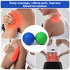 2-Pack Firm Lacrosse Massage Balls (Blue & Green) - for