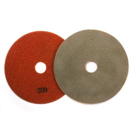 BSRTTOOL 6" Electroplated Diamond Polishing Pads- Wet Dry Sanding Tile Stone Marble Granite Concrete Ceramics Glass(200 Grit)
