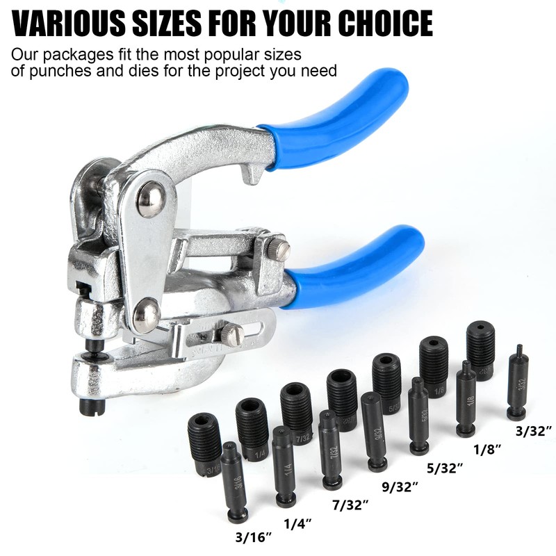 NiQinWuKin Metal Hole Punch Tool Set - Professional Heavy Duty