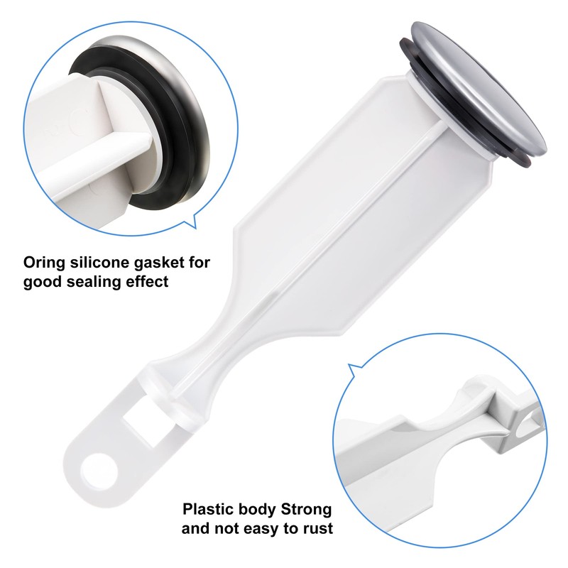 Enhon 2 Hole Pop Up Stoppers, Chrome Bathroom Sink Stopper