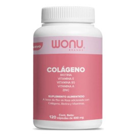 Colágeno Hidrolizado Antianging Wonu 120 Capsulas De 40mg Con Biotina, Zinc y Vitaminas