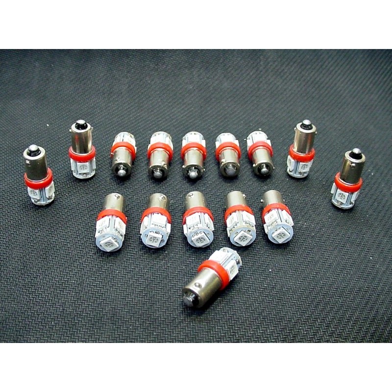 Lumiglow 15 BRIGHT Red 5 LED Instrument Panel Dashboard Lights