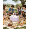 Pastel Plastic Collapsible Storage Crates with Lids and Handle Collapsible